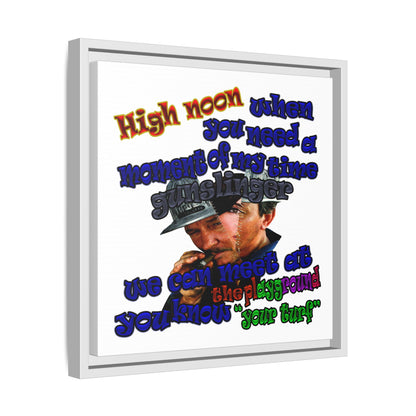 high noon - framed canvas art (white)