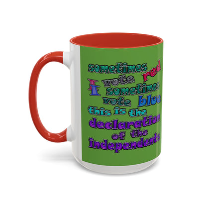 declaration of the independents - Accent Mug (green)
