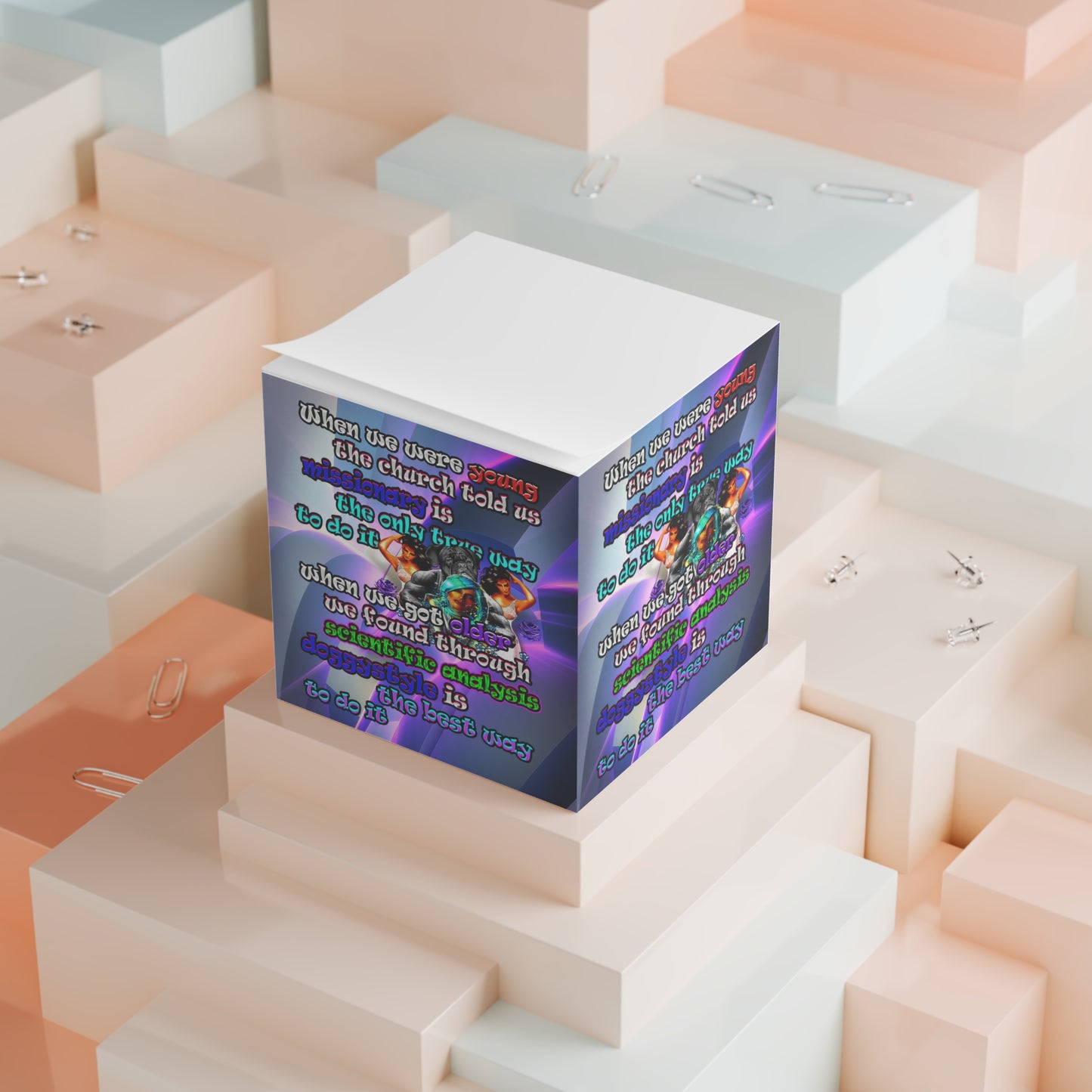 doggystyle - note cube (grey-pink wave)