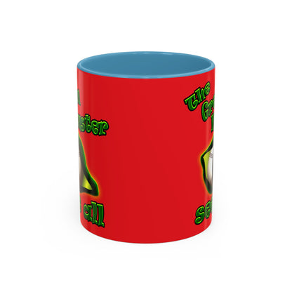 green monster - Accent Mug (red)