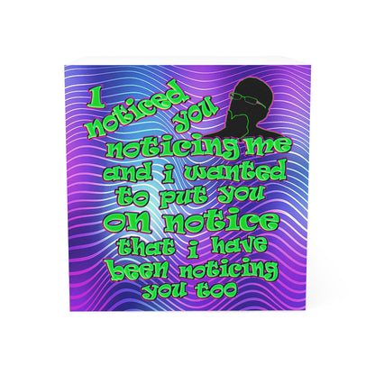 noticed you noticing - note cube (purple wave)