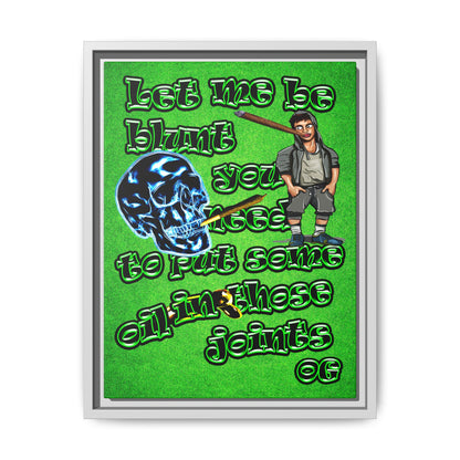 og - framed canvas art (green turf)