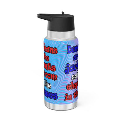 donkeys and elephants - Gator Tumbler, 32oz  (light blue-purple wave)