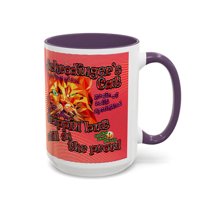 schrodinger's cat - Accent Mug (yellow-orange wave)