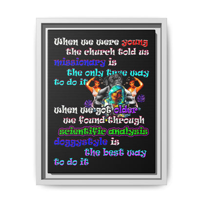 doggystyle - framed canvas art (black)