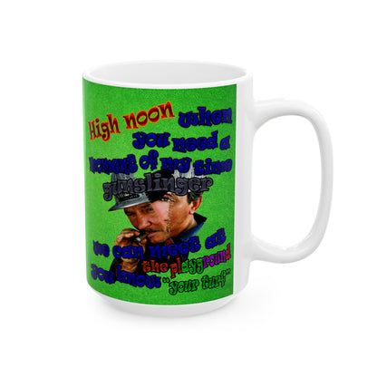 high noon - White Mug (green turf)