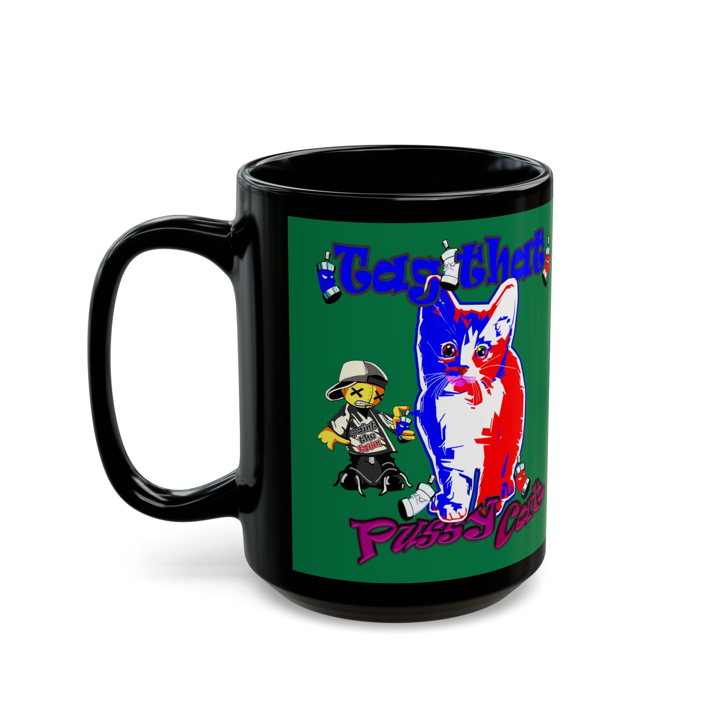 tag that - Black Mug (dark green)
