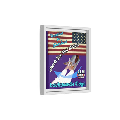 shoot for the stars - framed canvas art (purple)