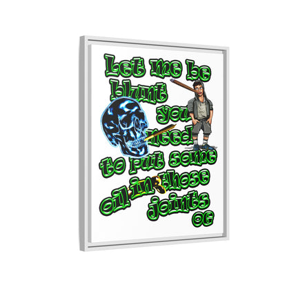 og - framed canvas art (white)