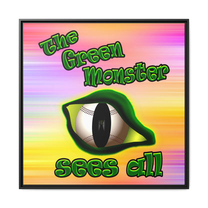 green monster - framed canvas art (color blur)