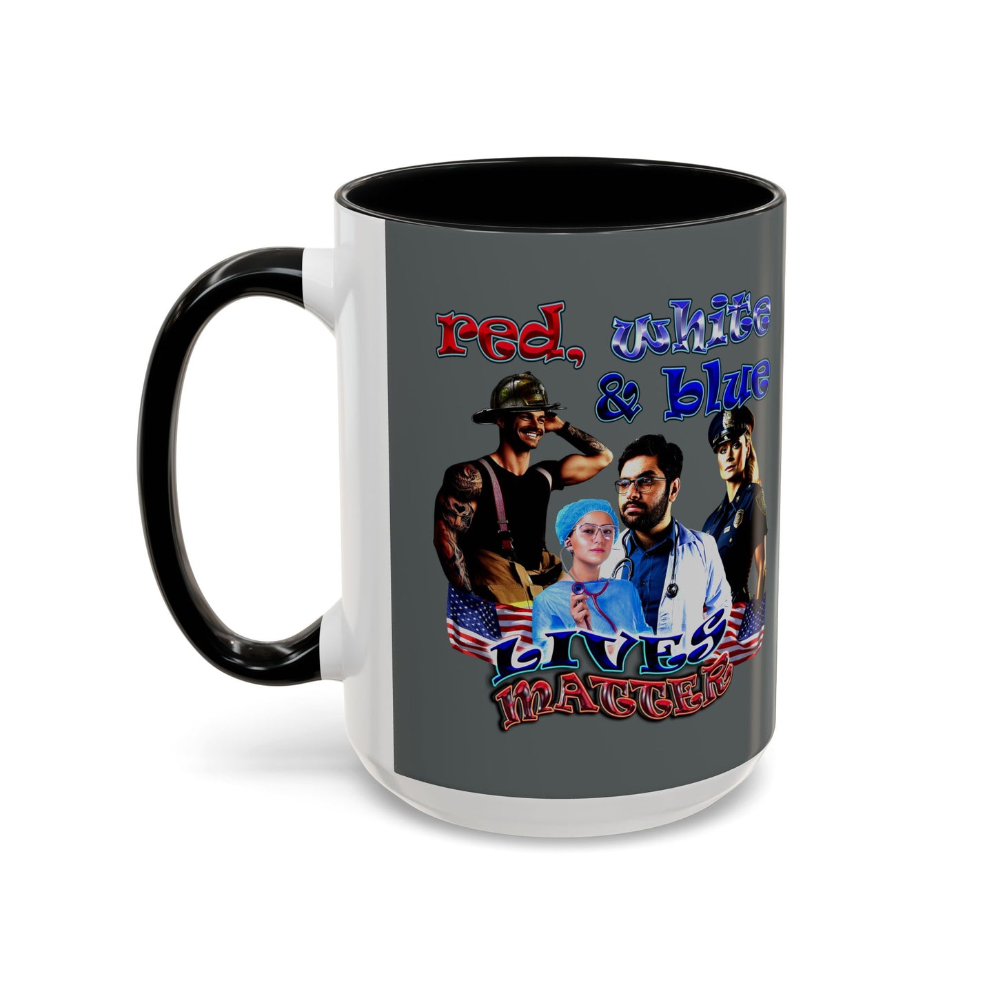 rw&b lives matter - Accent Mug (dark grey)