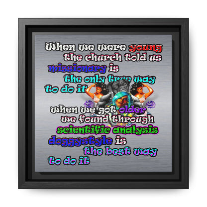 doggystyle - framed canvas art (brushed nickel)