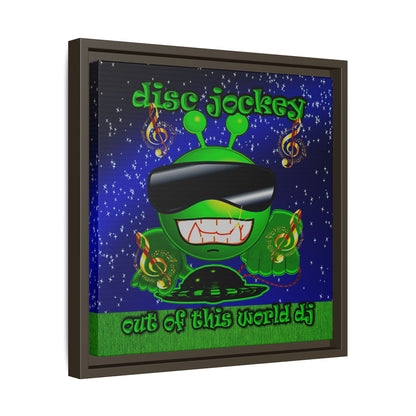 disc jockey - framed canvas art ('snoops' background)