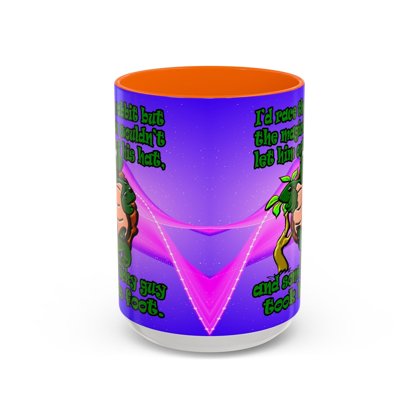 turtle race - Accent Mug (purple-pink wave)