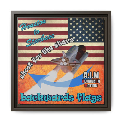 shoot for the stars - framed canvas art (burnt orange)