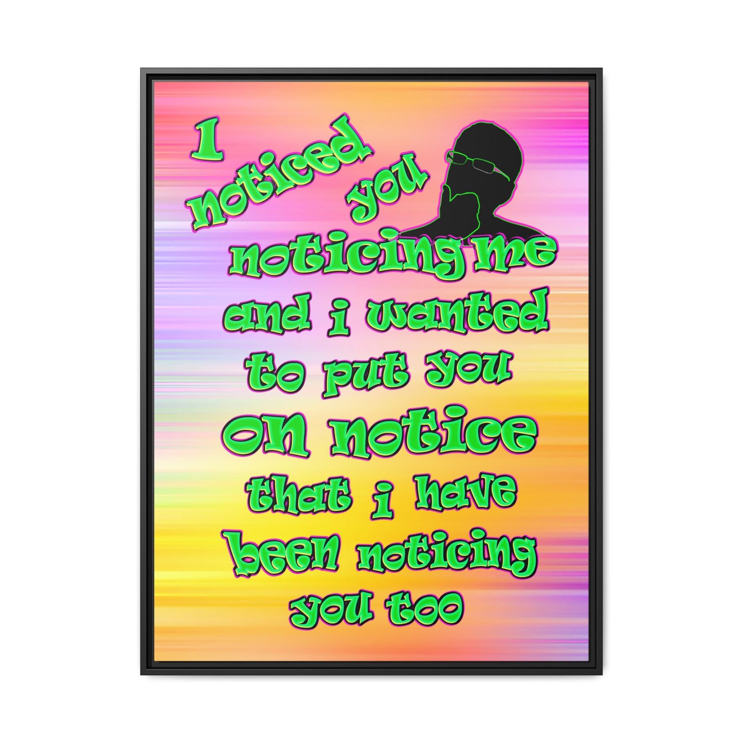 noticed you noticing - framed canvas art (color blur)