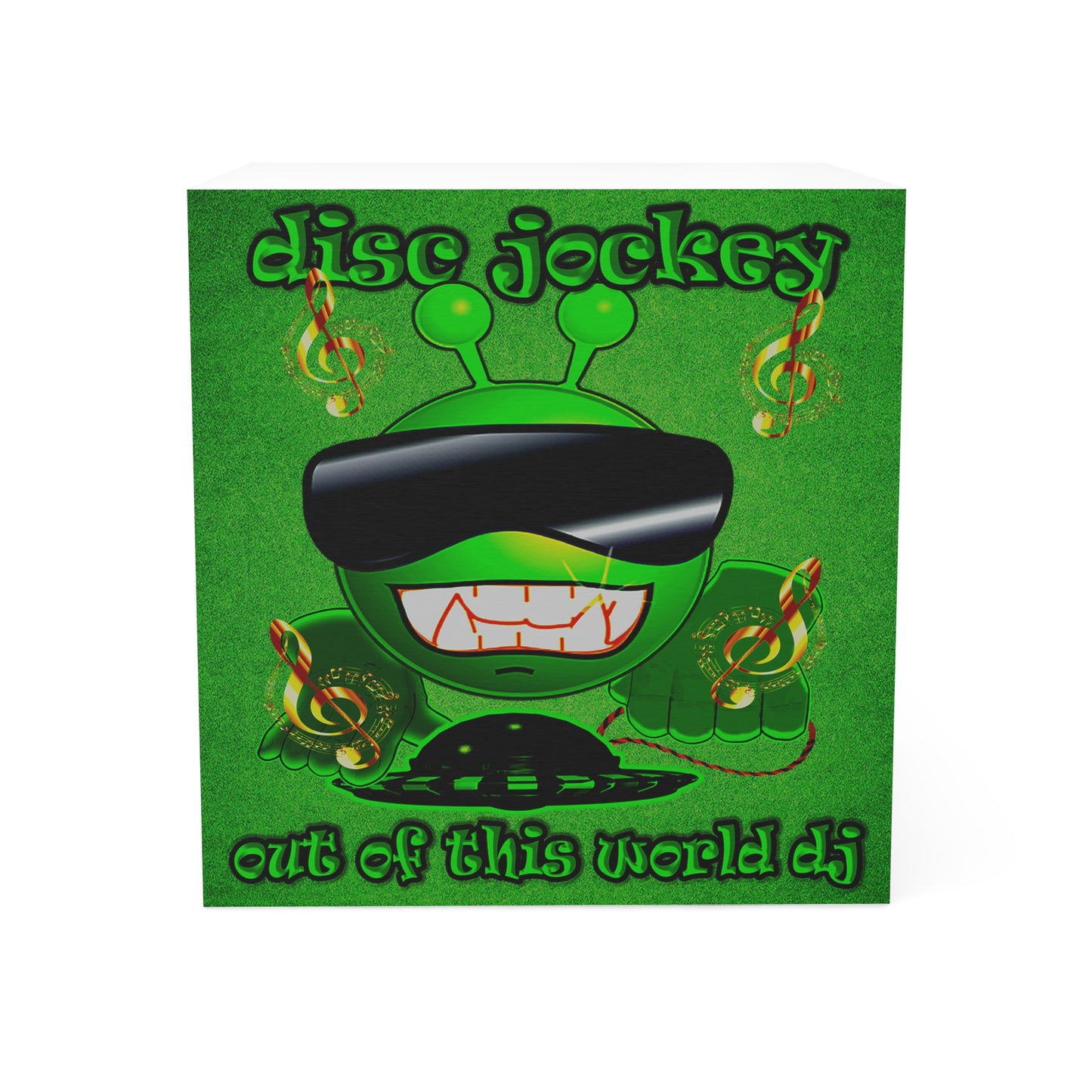 disc jockey - note cube (green turf)
