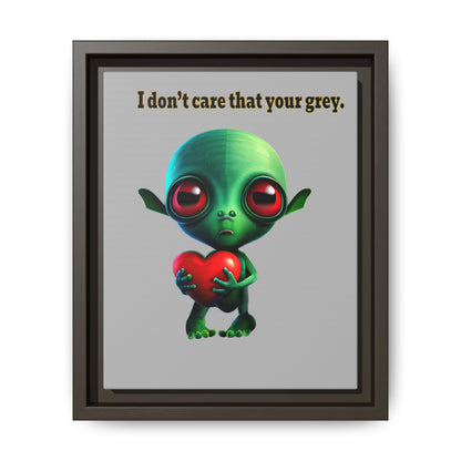 I don't care that your grey - framed canvas art (light grey)