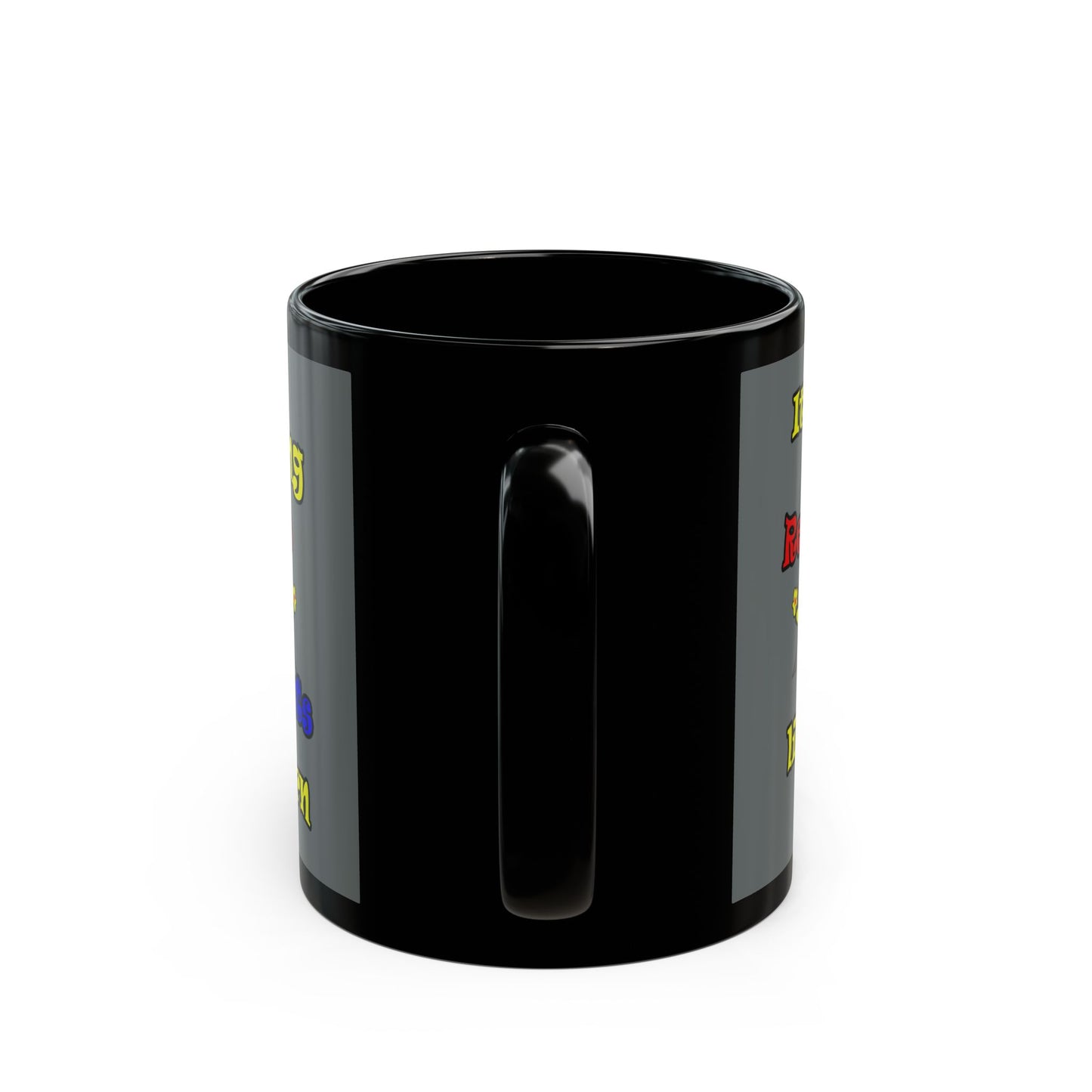 popping like popcorn - Black Mug (dark grey)