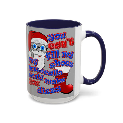 santa's shoes - Accent Mug (light grey)