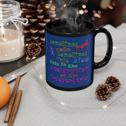 declaration of the independents - Black Mug (dark blue)