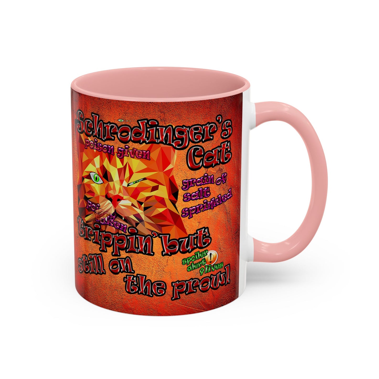 schrodinger's cat - Accent Mug (burnt orange)