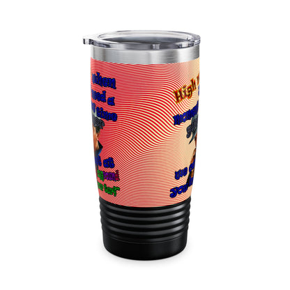 high noon - Ringneck Tumbler, 20oz (yellow-orange wave)