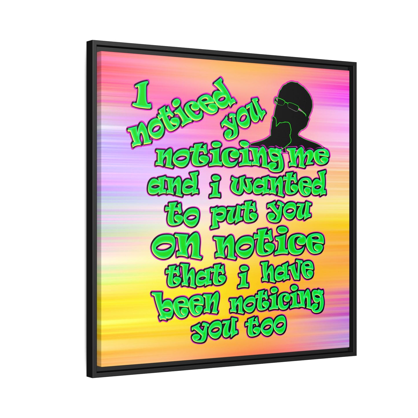 noticed you noticing - framed canvas art (color blur)