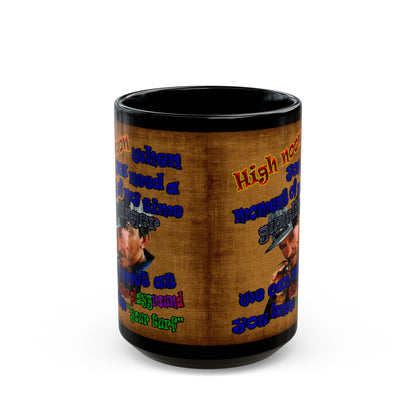 high noon - Black Mug (brown papyrus)