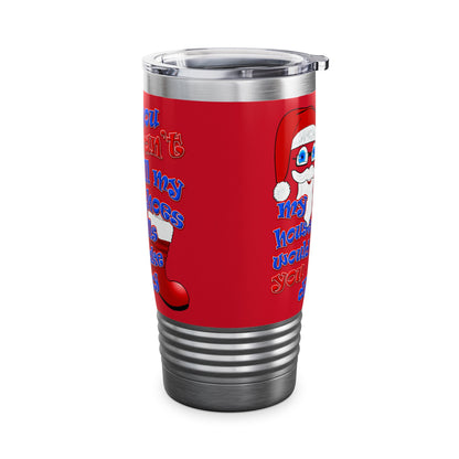 santa's shoes - Ringneck Tumbler, 20oz (dark red)