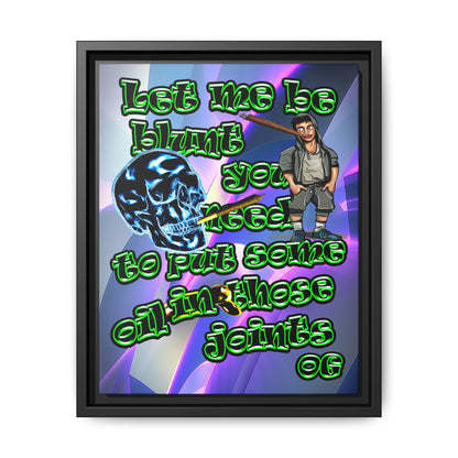 og - framed canvas art (grey-pink wave)