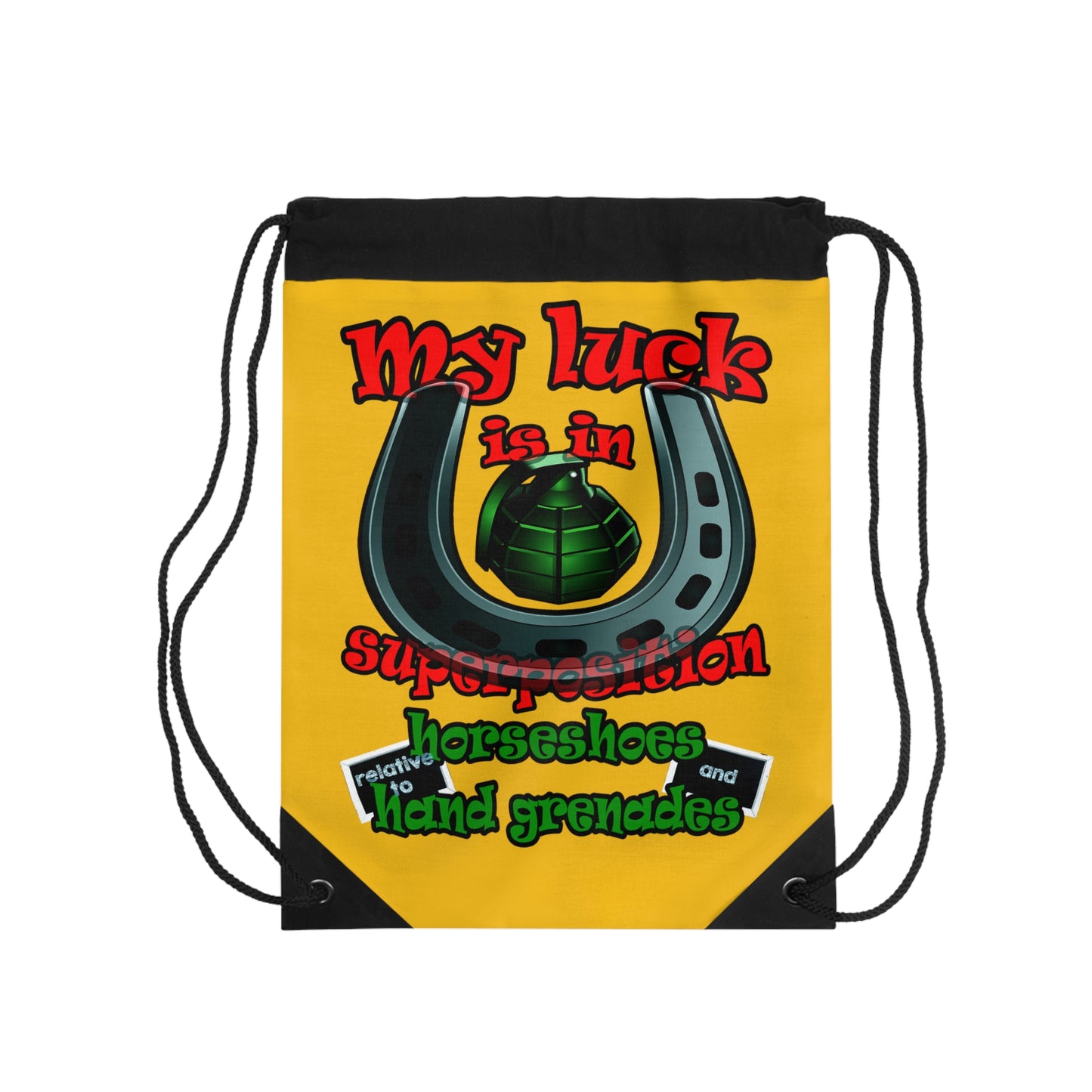 my luck - Drawstring Bag (yellow)