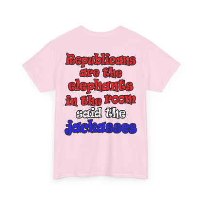 donkeys and elephants - Unisex Heavy Cotton Tee