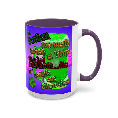 celtics logo - Accent Mug (purple-pink wave)