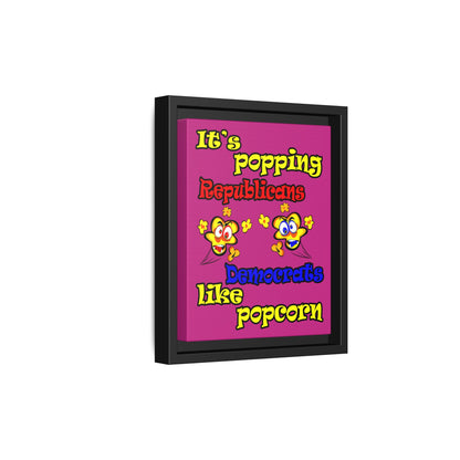 popping like popcorn - framed canvas art (pink)