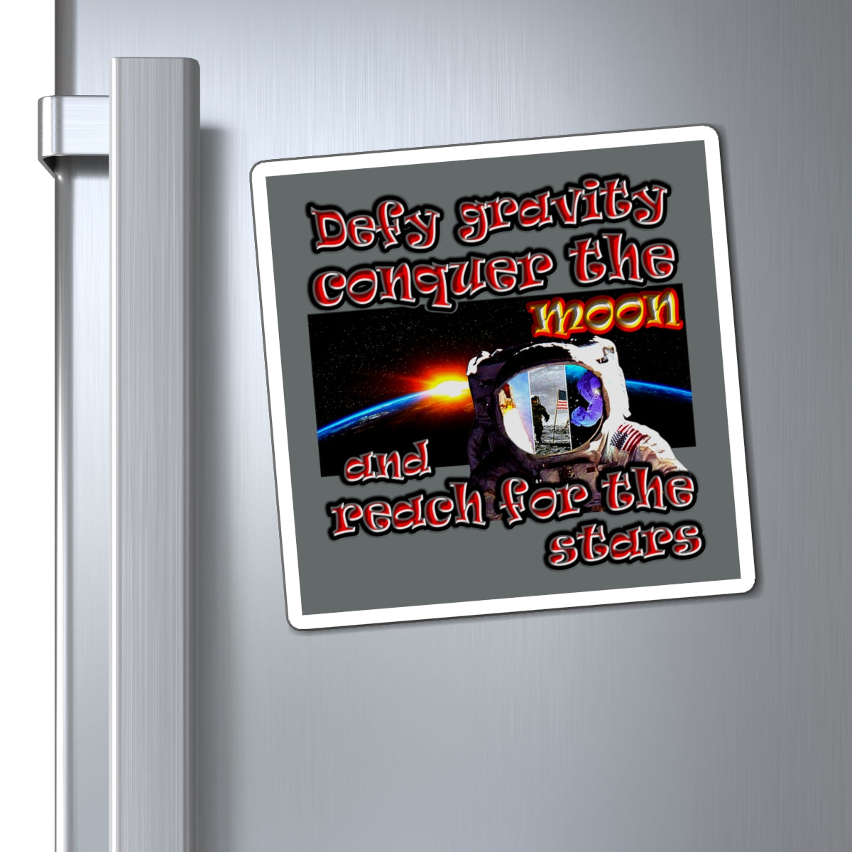defy conquer reach - Magnets - (dark grey)