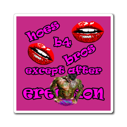 hoes b4 bros - Magnets - (pink)