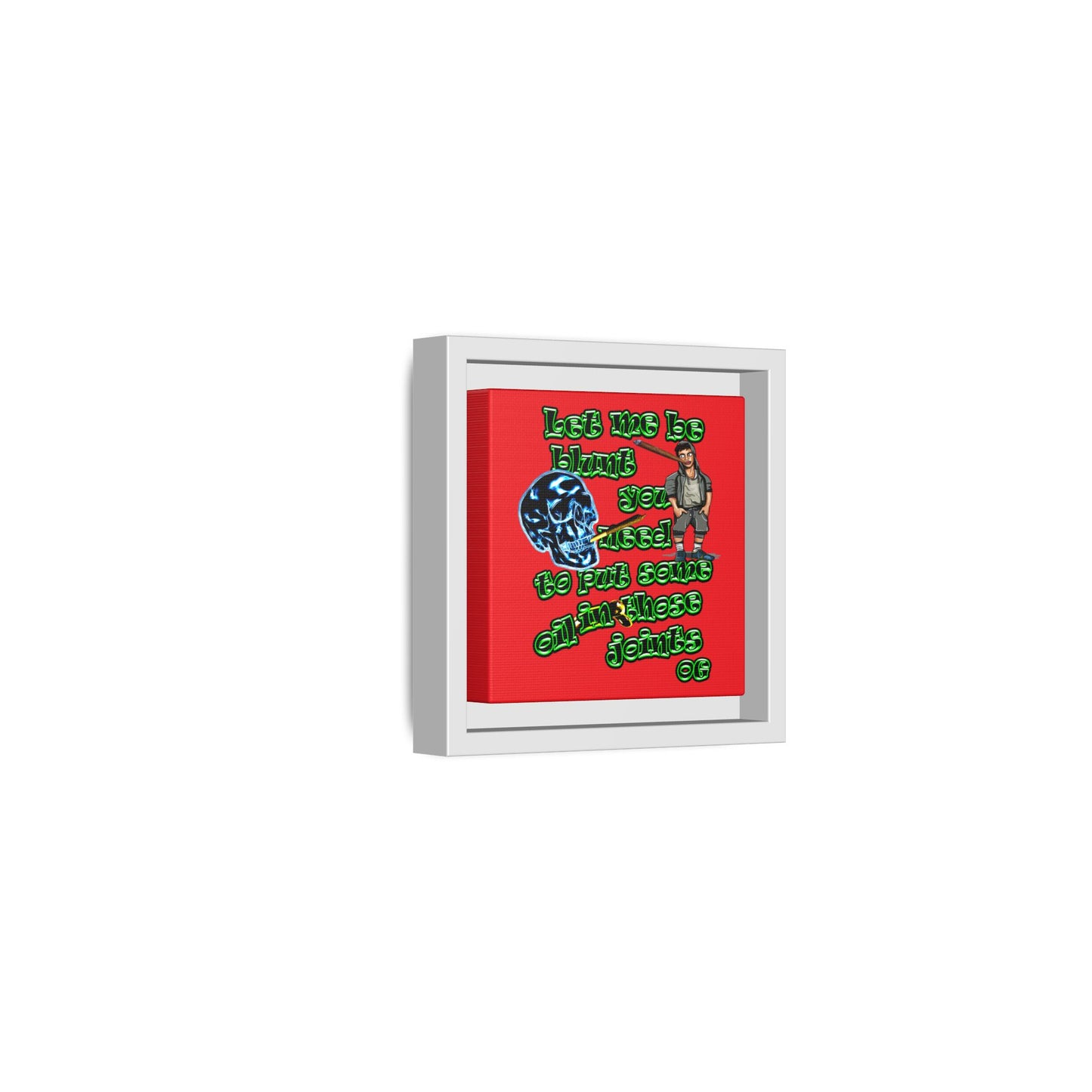 og - framed canvas art (red)
