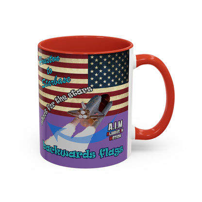 shoot for the stars - Accent Mug (light purple)