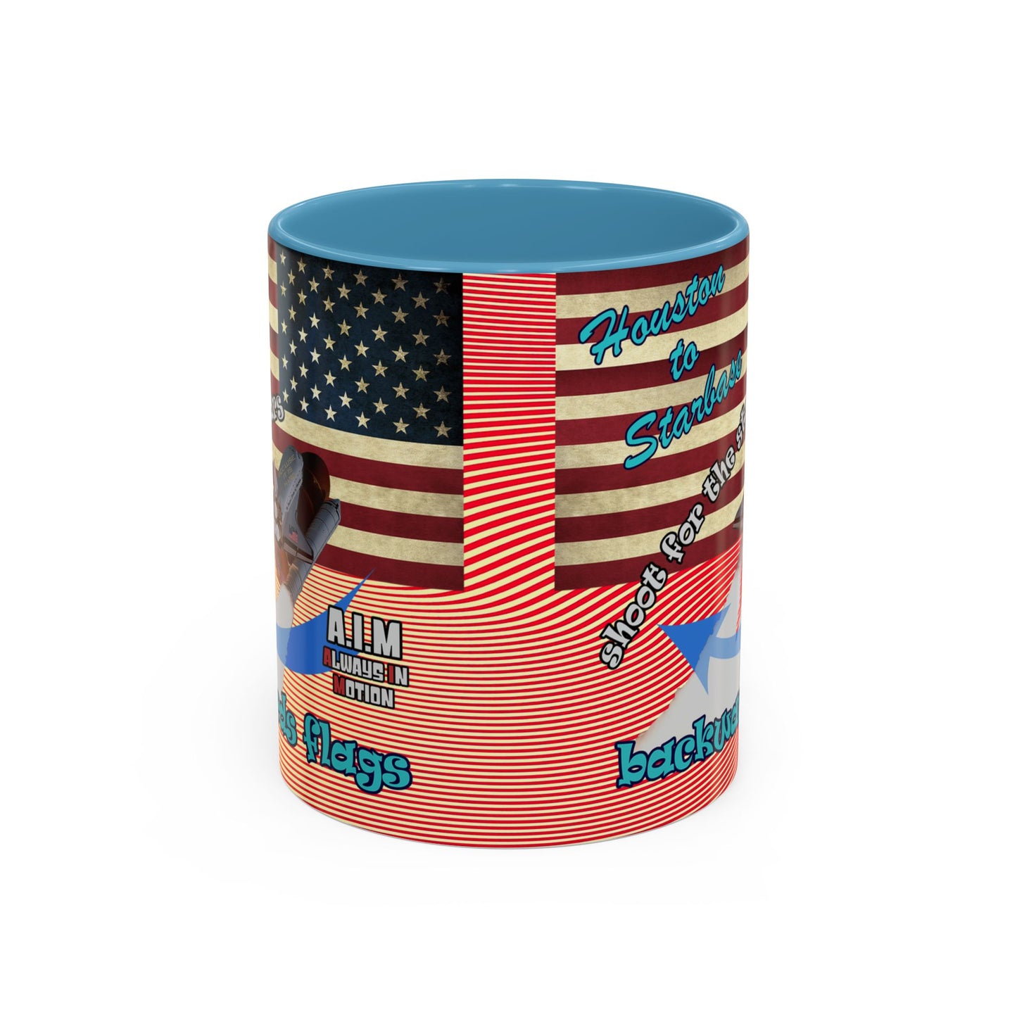 shoot for the stars - Accent Mug (yellow-orange wave)