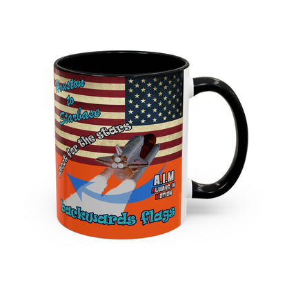 shoot for the stars - Accent Mug (orange)
