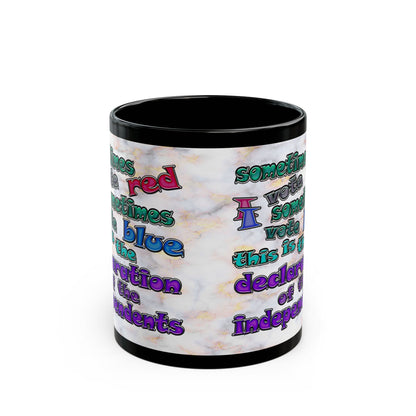 declaration of the independents - Black Mug (white marble)