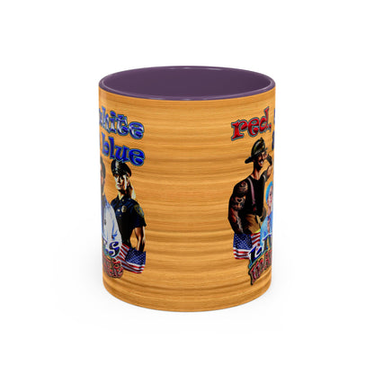 rw&b lives matter - Accent Mug (butterscotch wood finish)