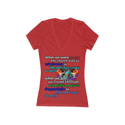 doggystyle - Women's Jersey Short Sleeve Deep V-Neck Tee
