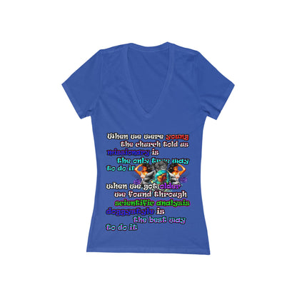 doggystyle - Women's Jersey Short Sleeve Deep V-Neck Tee