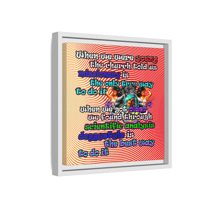 doggystyle - framed canvas art (yellow-orange wave)