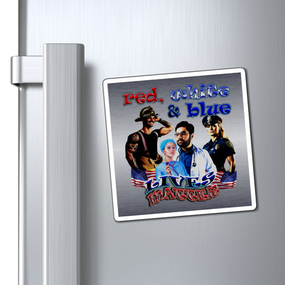 rw&b lives matter - Magnets - (brushed nickel)