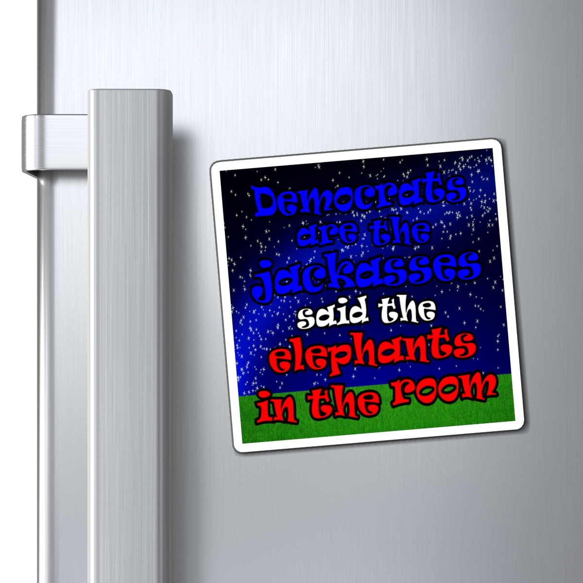 donkeys and elephants - Magnets - ('snoops' background)
