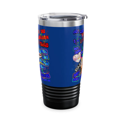 drop the beat - Ringneck Tumbler, 20oz (dark blue)