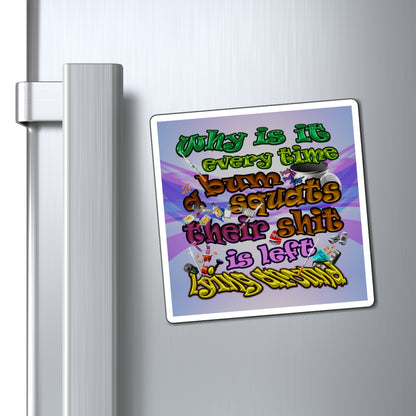 the bum's shit - Magnets - (light blue-pink wave)